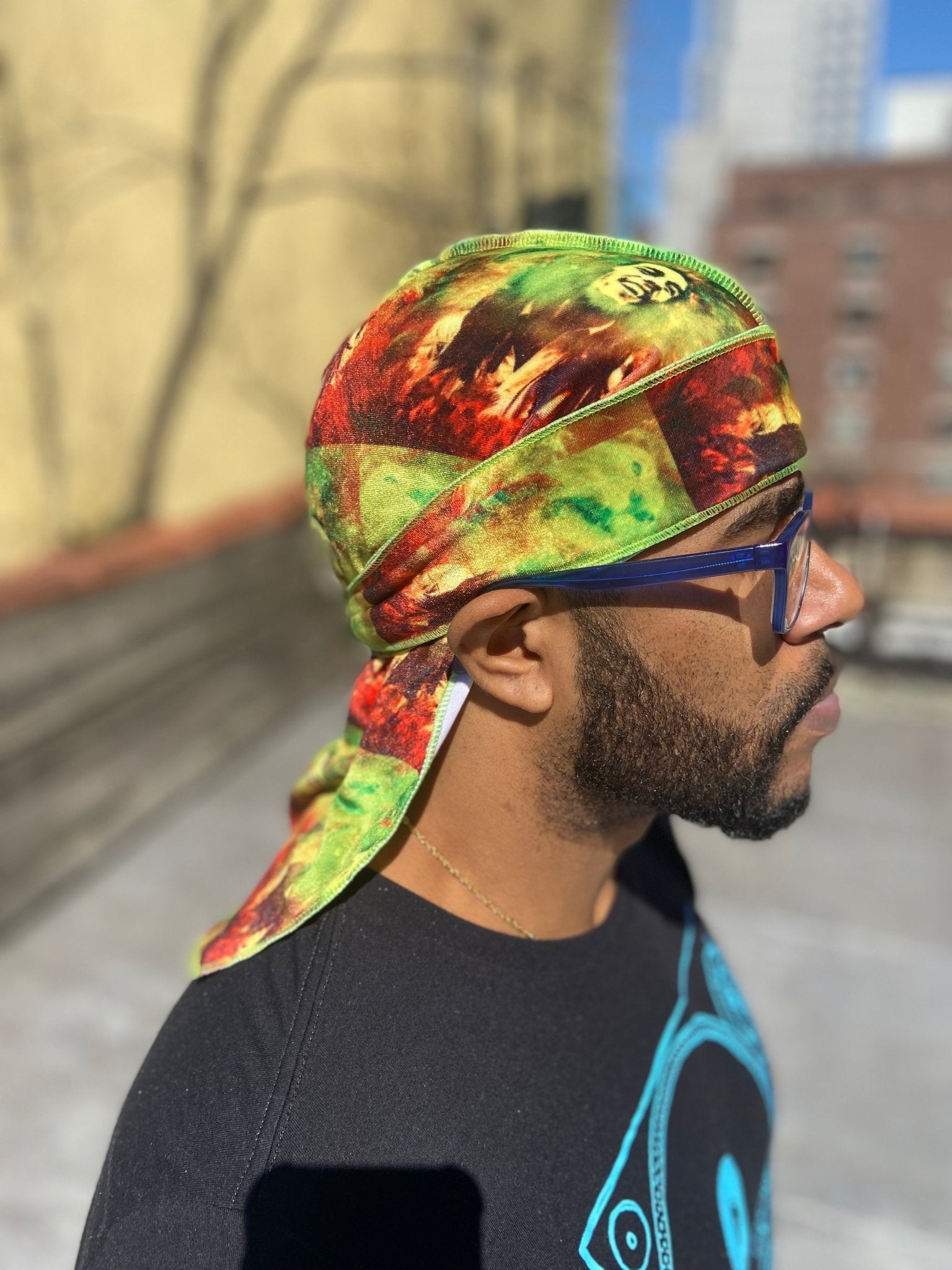 Green “Marley” Velvet Durag - Double R Rags