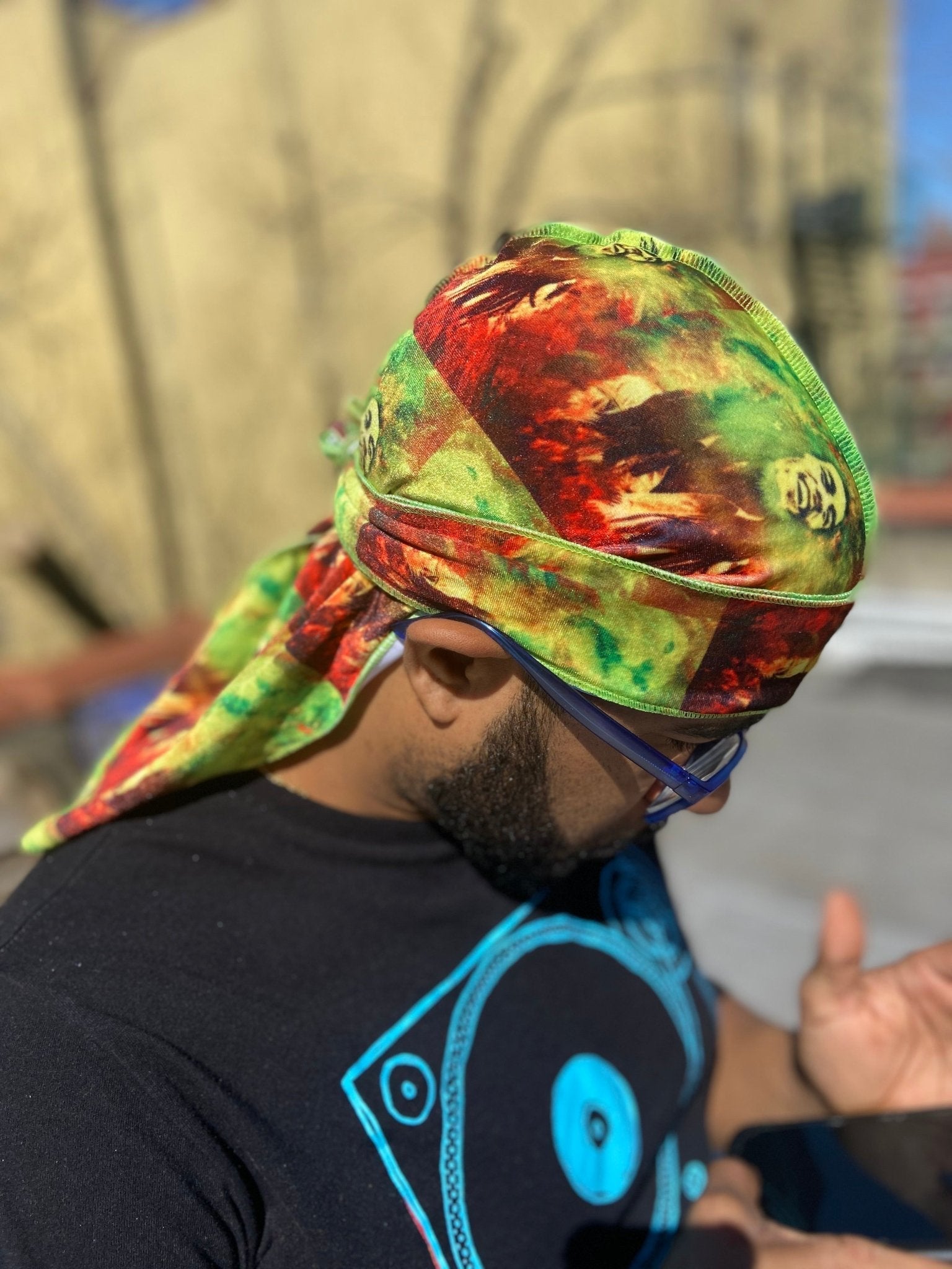 Green “Marley” Velvet Durag - Double R Rags