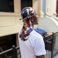 Multicolor graffiti silk durag