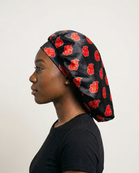 Akatsuki Silk Bonnet silk hair bonnet by Double R Rags