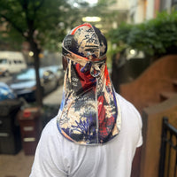 Multicolor graffiti silk durag