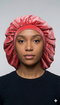 Pink Velvet Bonnet
