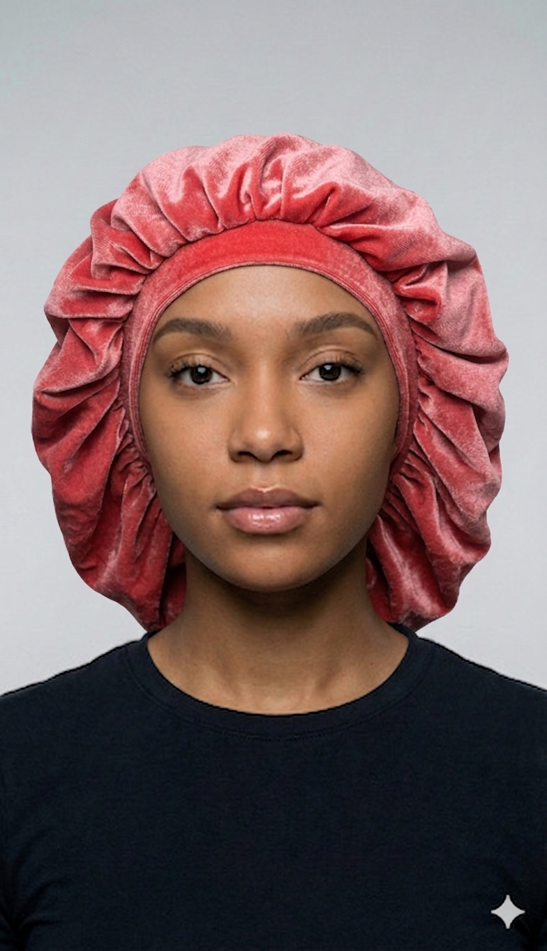 Pink Velvet Bonnet