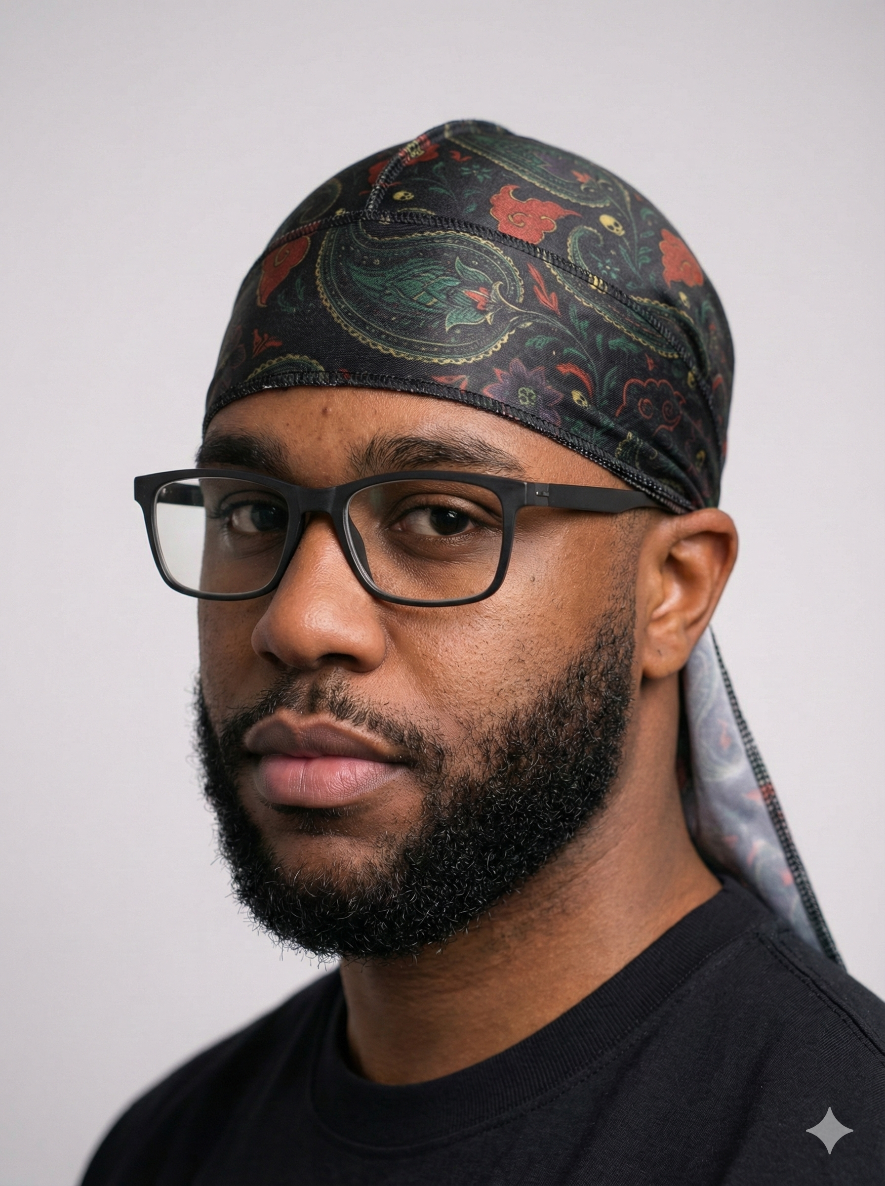 Crimson Cloud Paisley Silk Durag