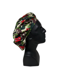 CDG Camo Designer Silk Bonnet - Side View