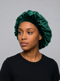 Green Velvet Bonnet