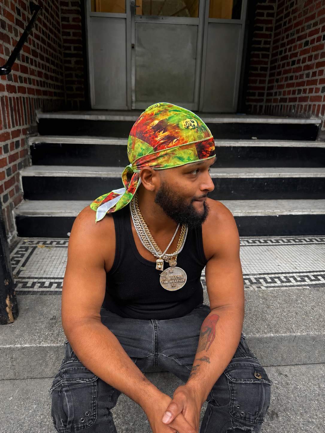 Green “Marley” Velvet Durag