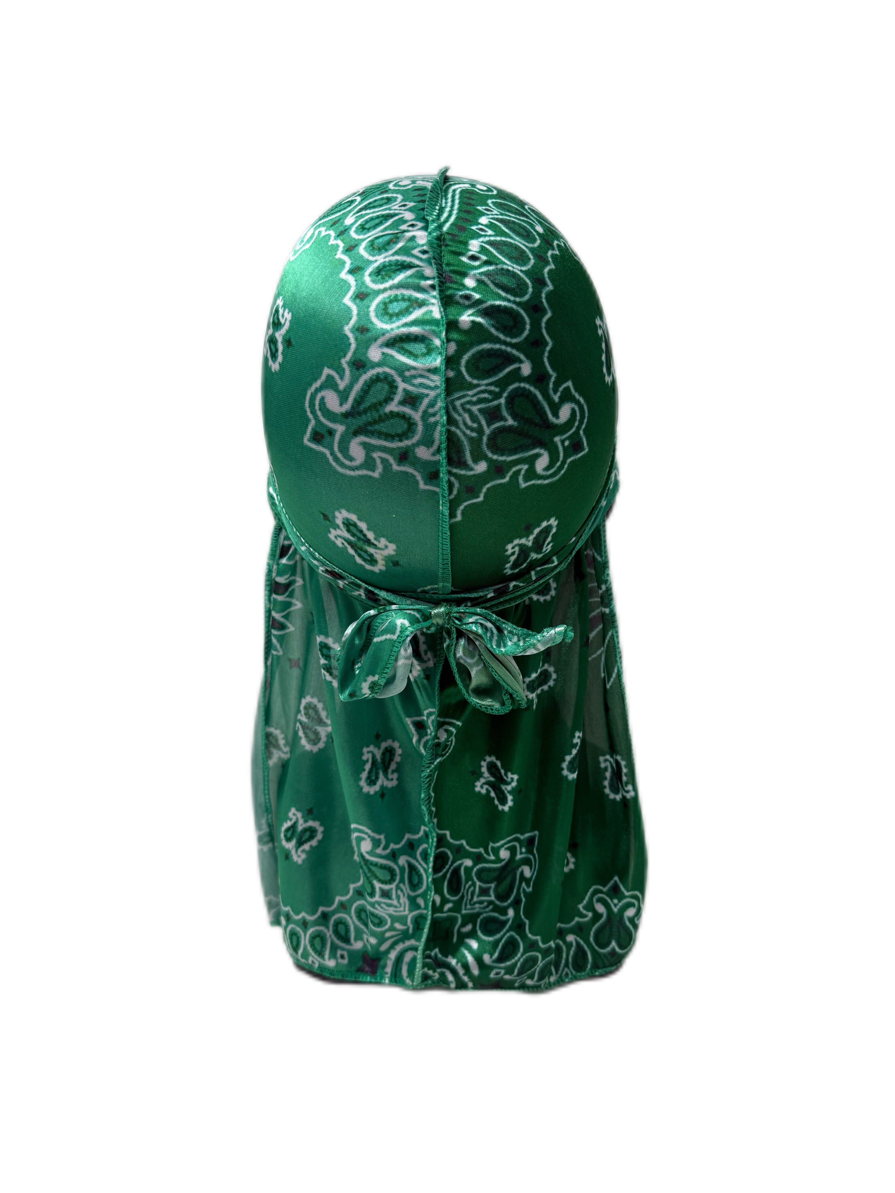 Emerald Paisley Silk Durag