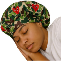 CDG Camo Designer Silk Bonnet