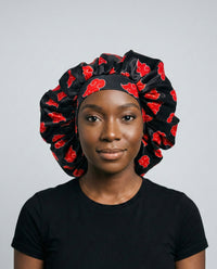 Akatsuki Silk Bonnet silk hair bonnet by Double R Rags