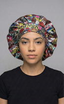 D&G Designer Silk Bonnet silk hair bonnet by Double R Rags