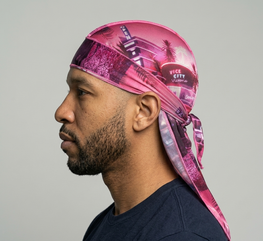 Pink Vice City Silk Durag