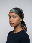 Midnight Garden Satin Head Scarf