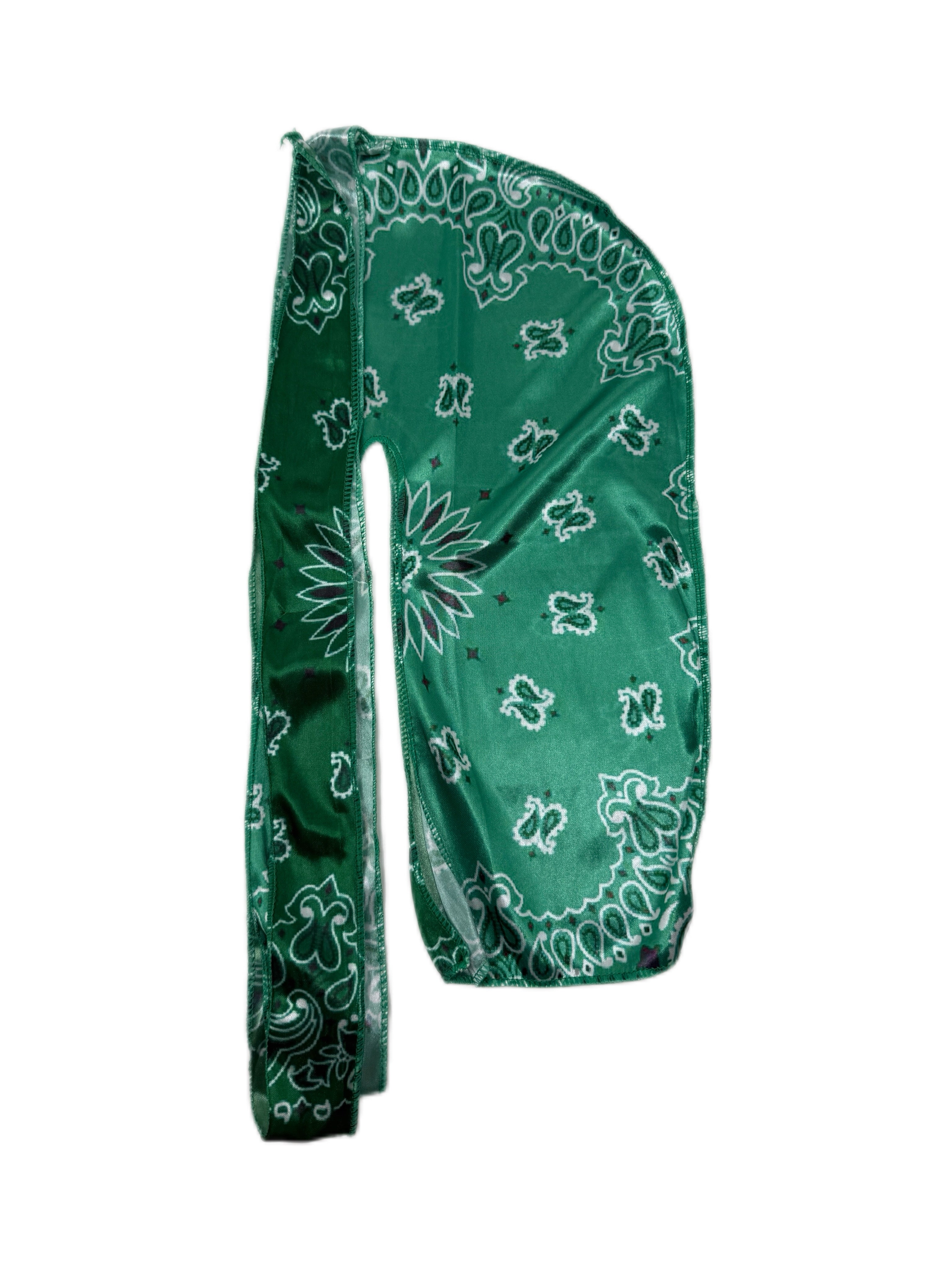 Emerald Paisley Silk Durag