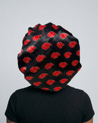 Akatsuki Silk Bonnet silk hair bonnet by Double R Rags