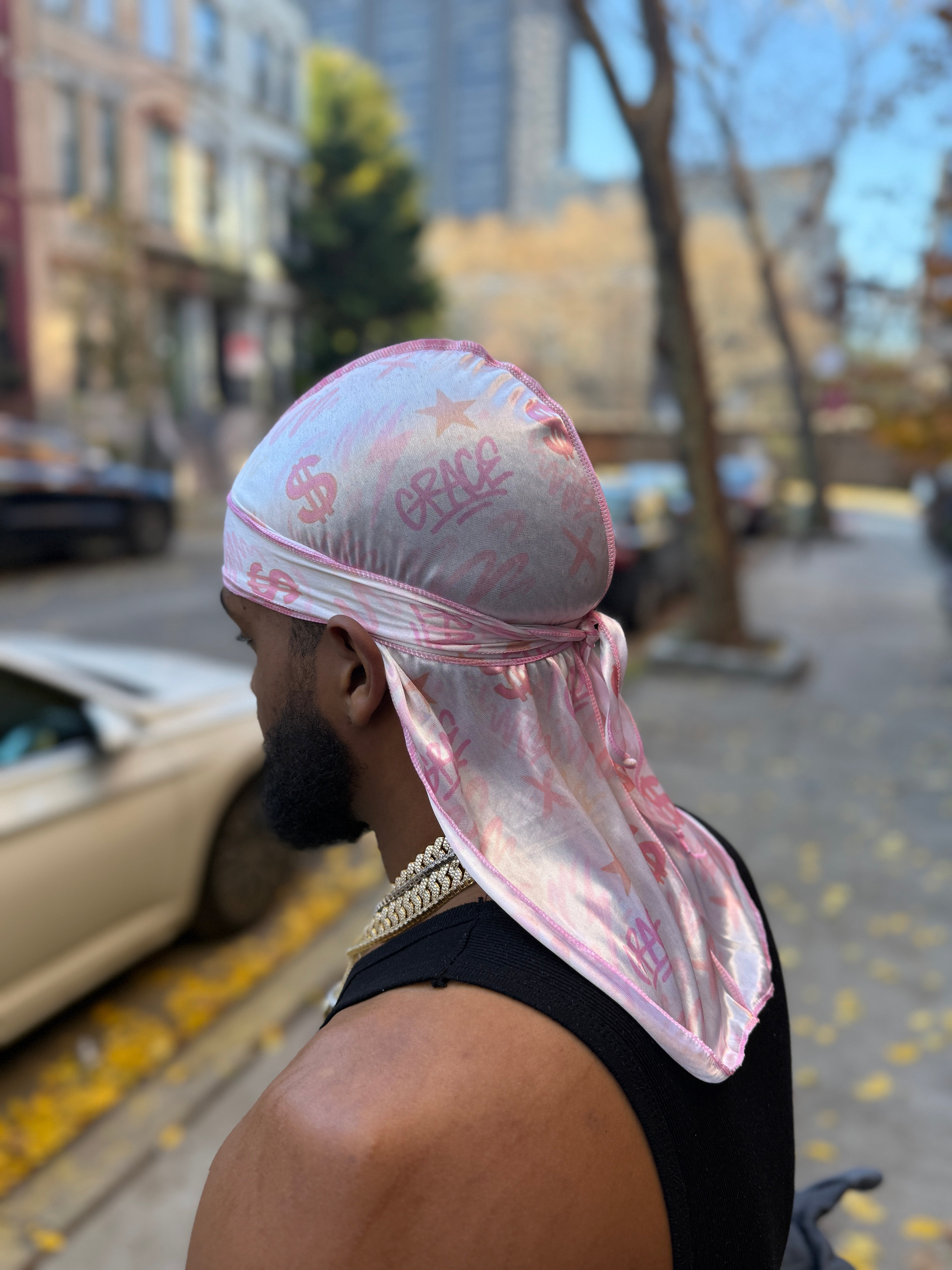 Pink Money Silk Durag