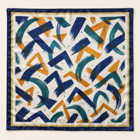 Abstract Brushstroke Satin Head Scarf