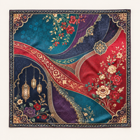 Midnight Garden Satin Head Scarf