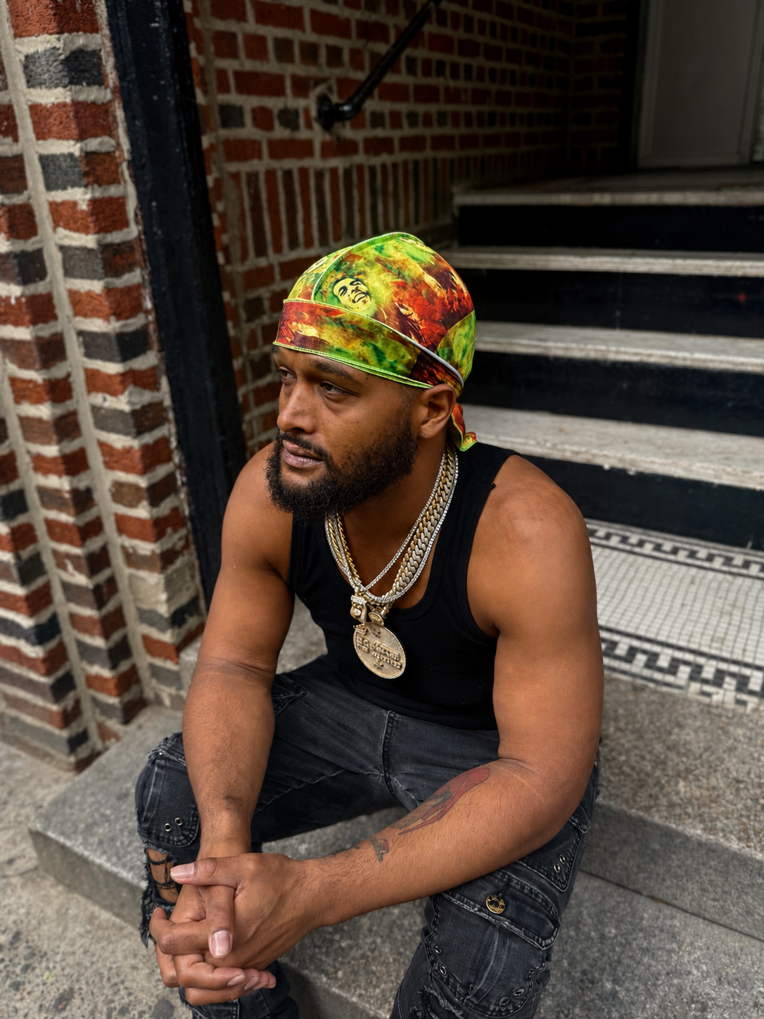 Green “Marley” Velvet Durag