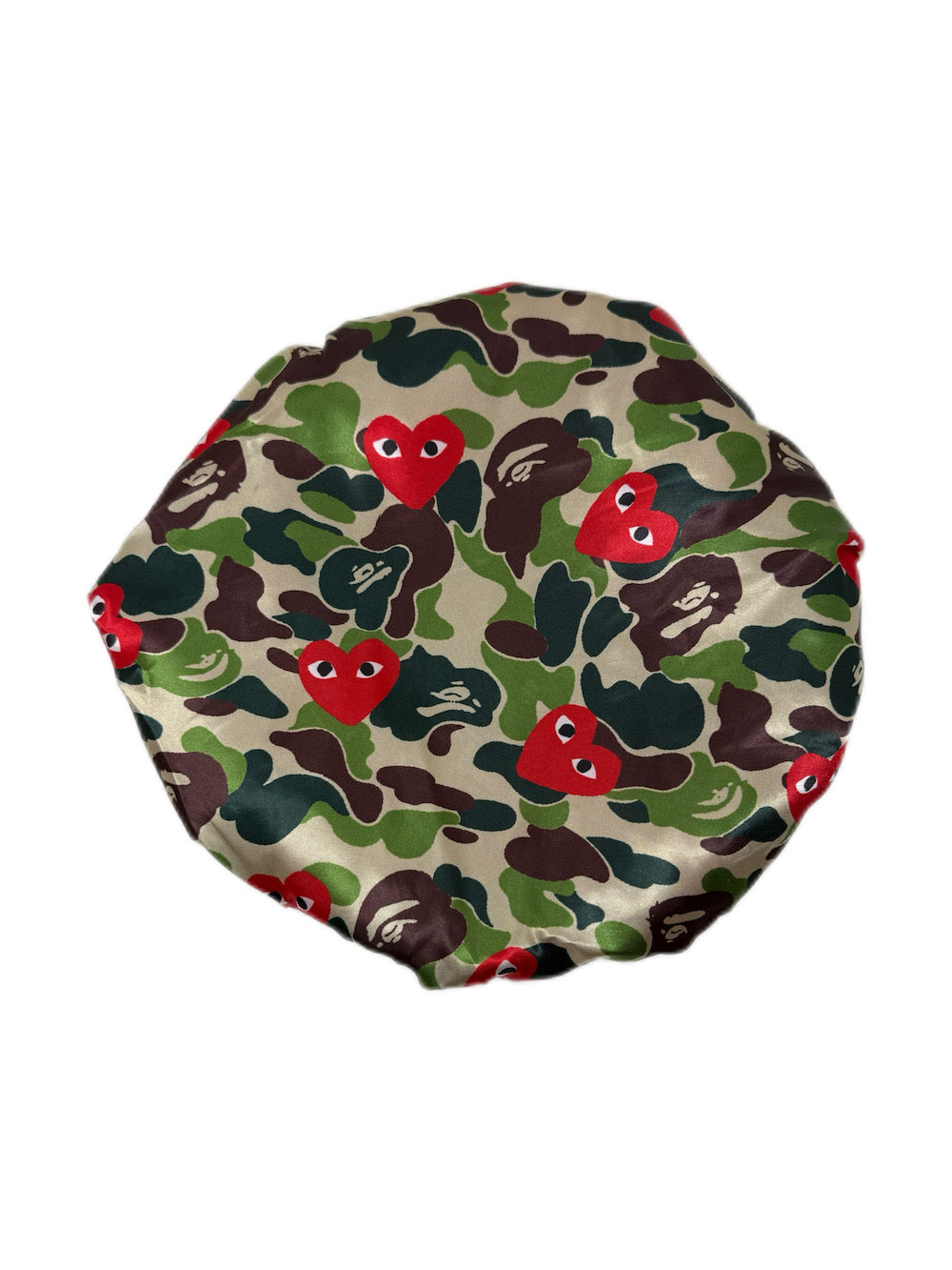 CDG Camo Designer Silk Bonnet - Top View