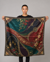 Midnight Garden Satin Head Scarf