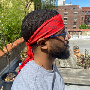 Red GG Head Wrap - Double R Rags