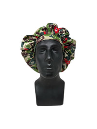CDG Camo Designer Silk Bonnet - Front View