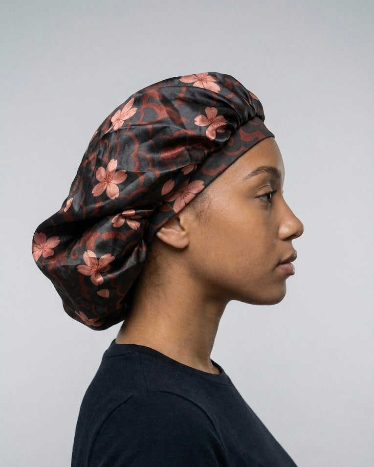 Cherry Blossom Silk Bonnet