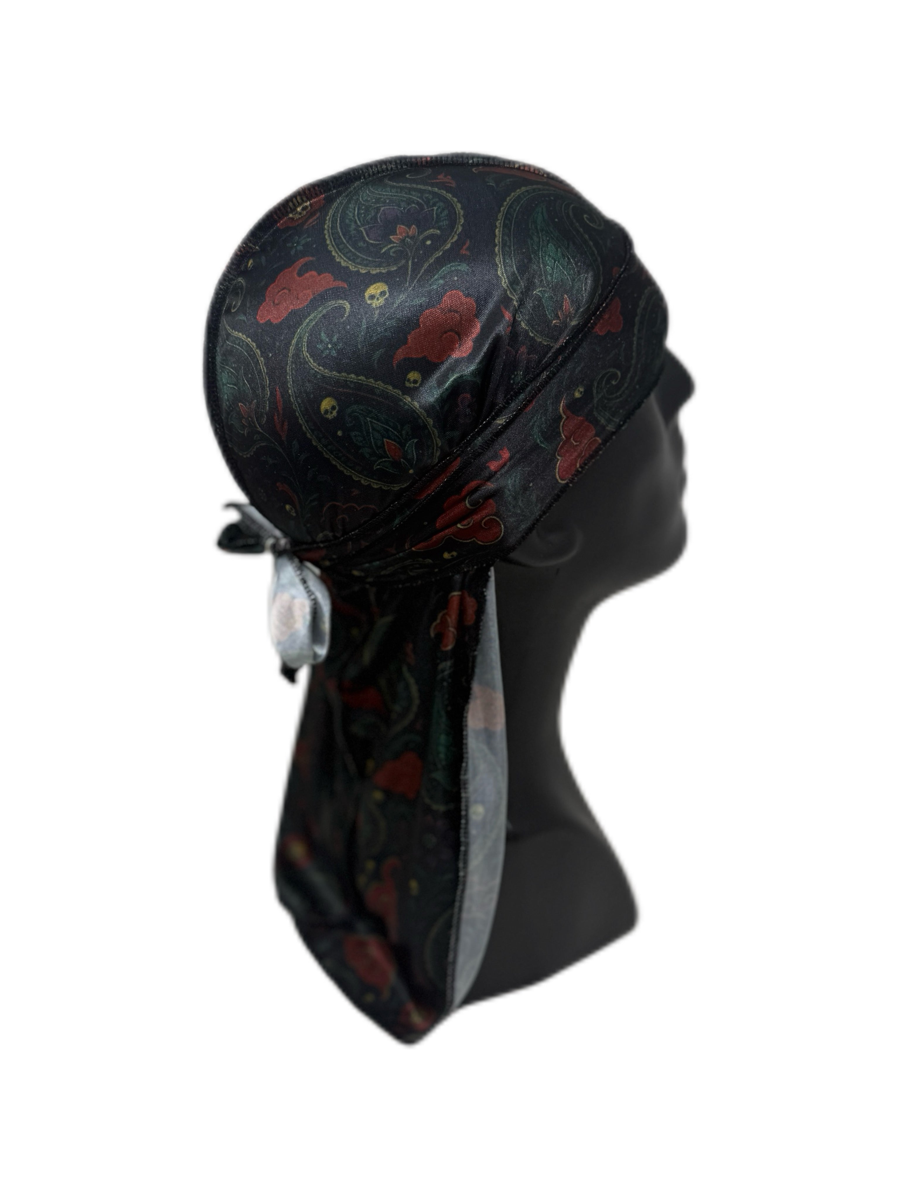 Crimson Cloud Paisley Silk Durag