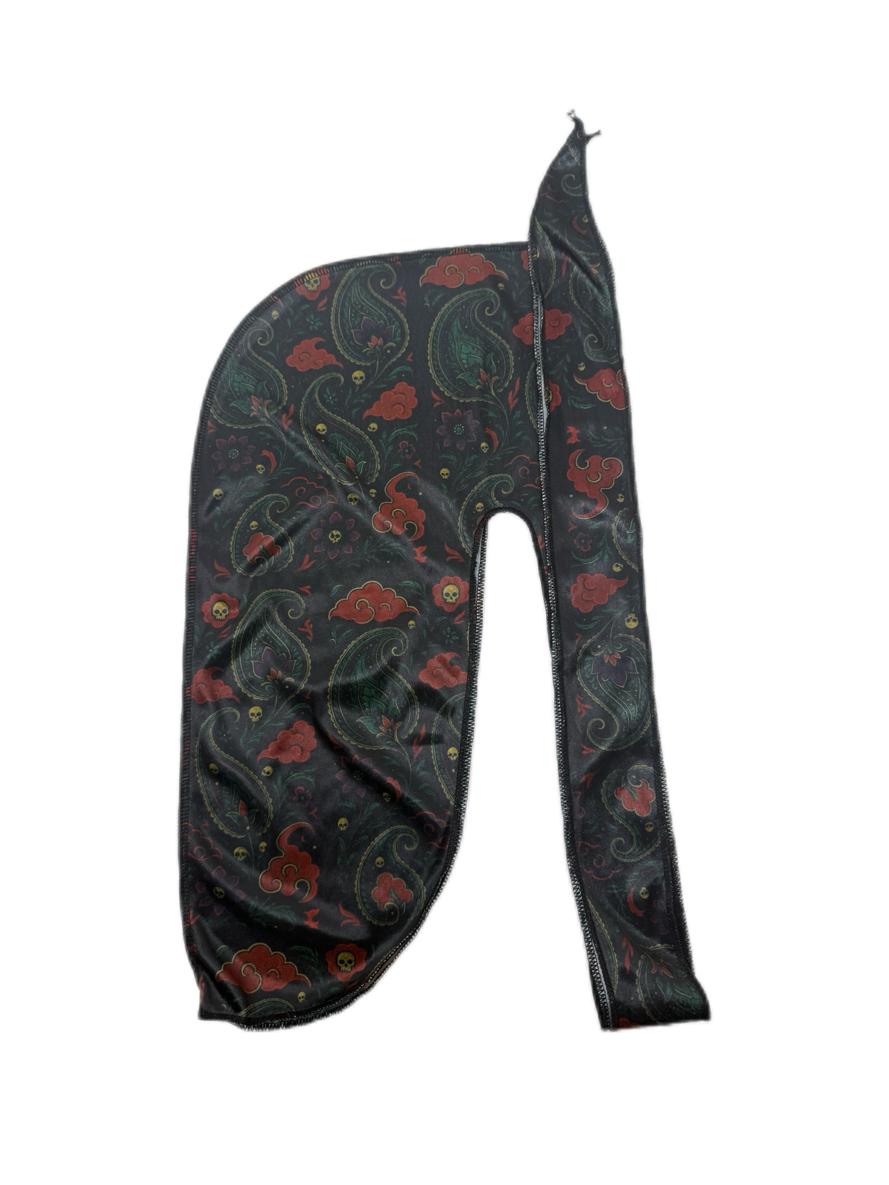 Crimson Cloud Paisley Silk Durag
