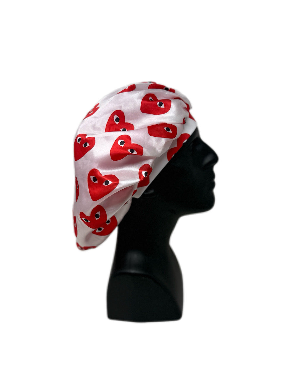White CDG Luxurious Silk Bonnet