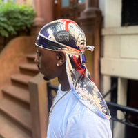 Multicolor graffiti silk durag