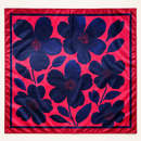 Pink Floral Satin Head Scarf