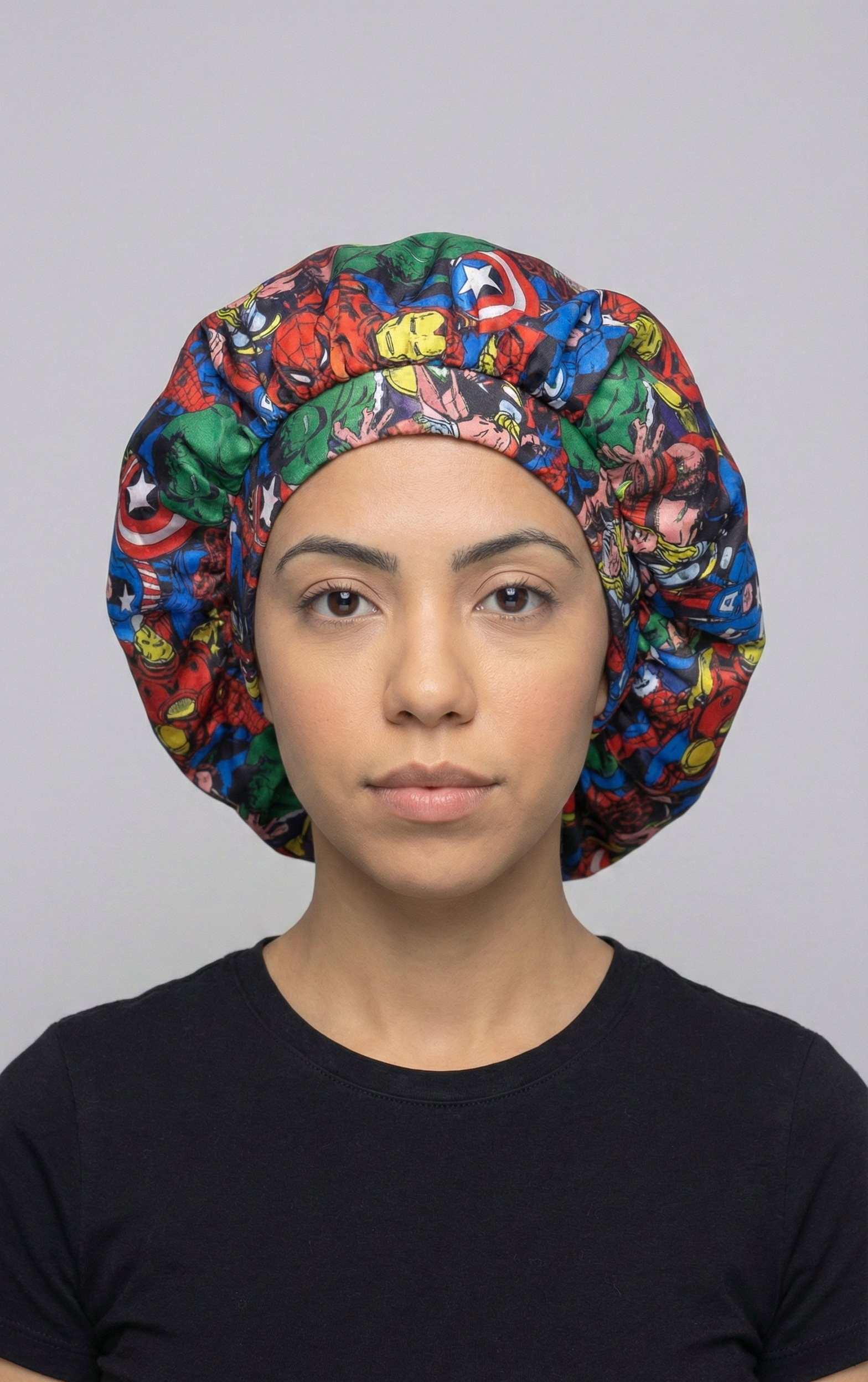 Marvel Silk Bonnet silk hair bonnet by Double R Rags