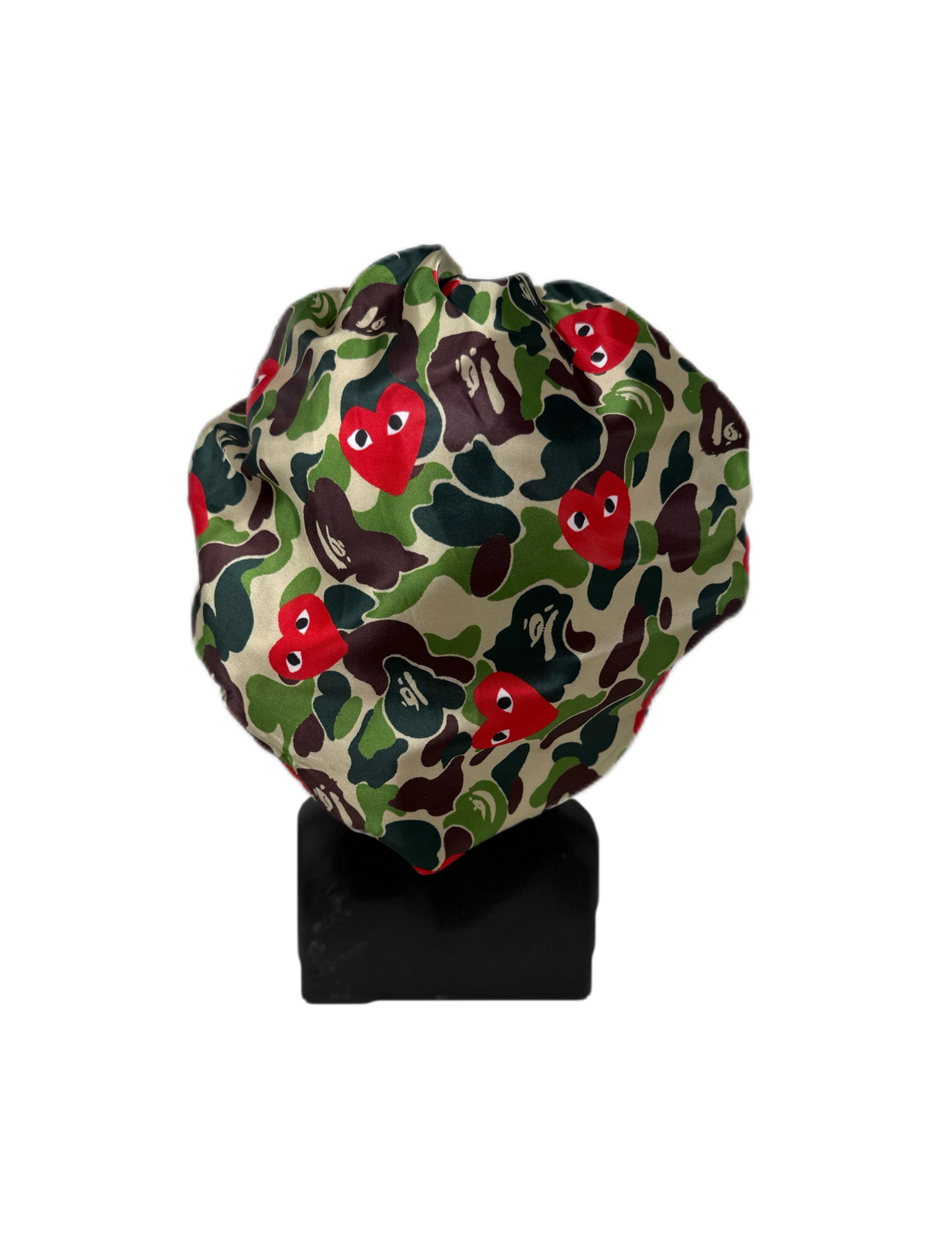 CDG Camo Designer Silk Bonnet