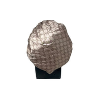 Beige GG Designer Silk Bonnet