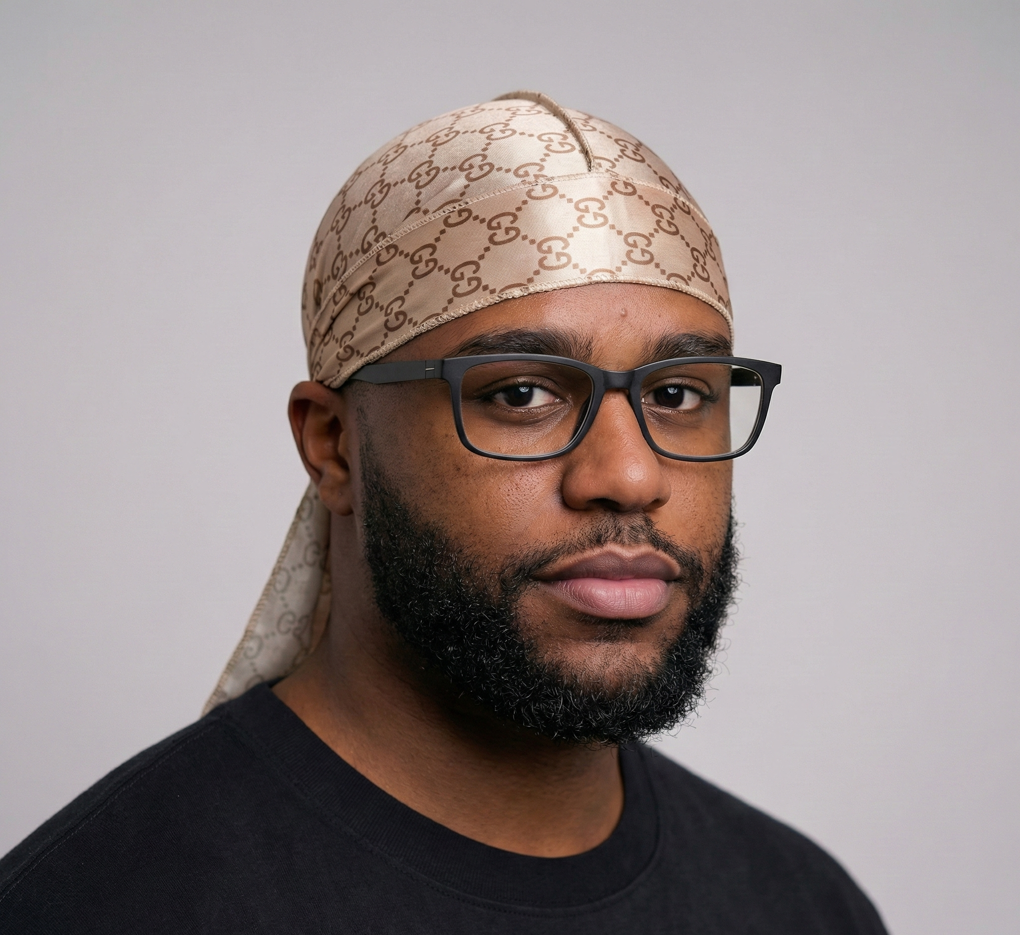 Beige GG Luxurious Silk Durag