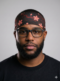 Midnight Sakura Stretch Headband