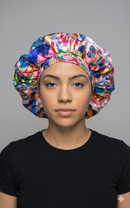 Sunset Floral Silk Bonnet