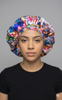 Sunset Floral Silk Bonnet