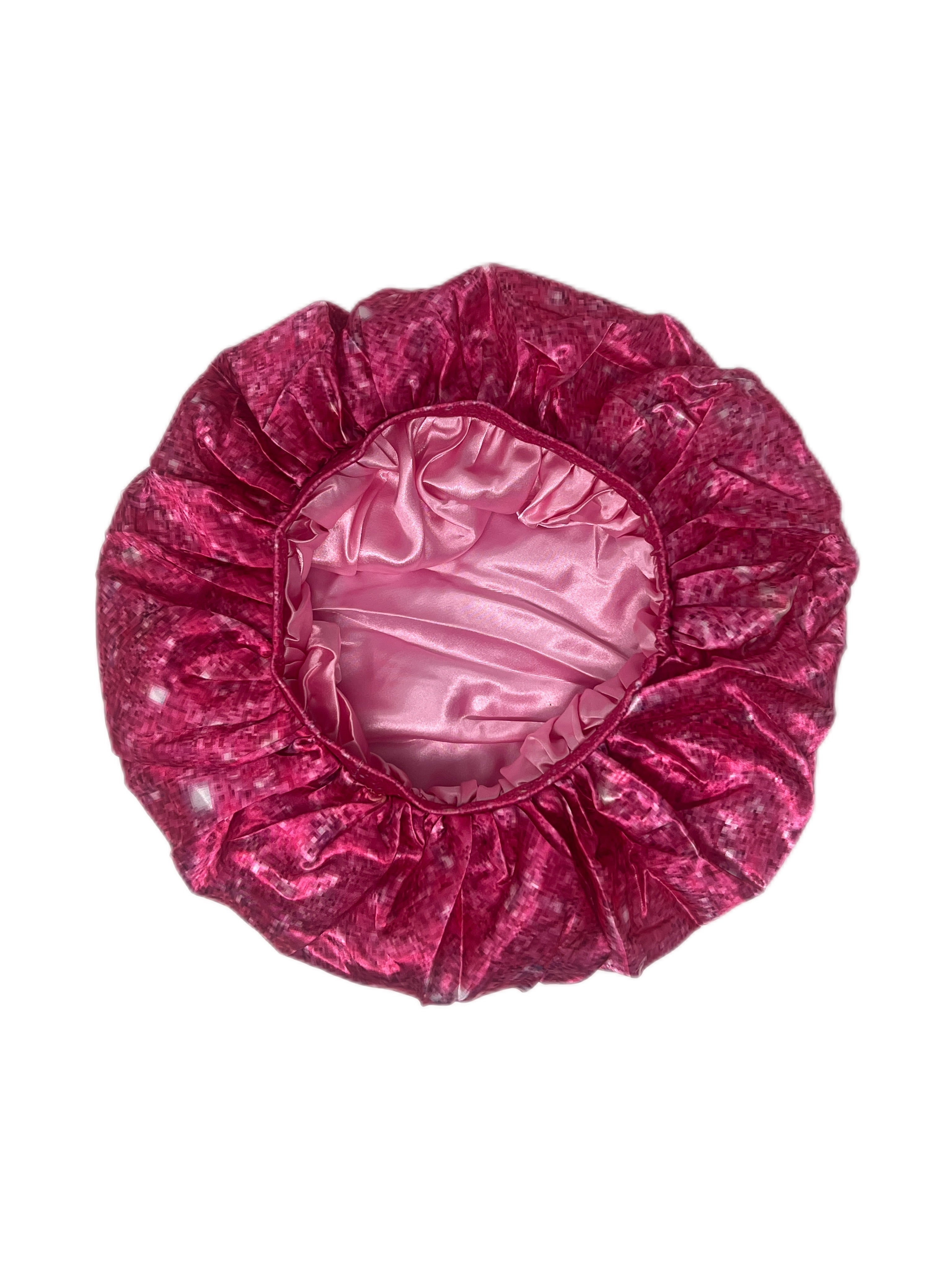 Crushed Pink Satin Bonnet - Double R Rags