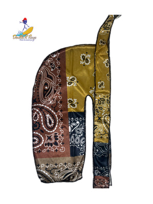 Multi-Color Paisley Designer Silk Durag - Double R Rags