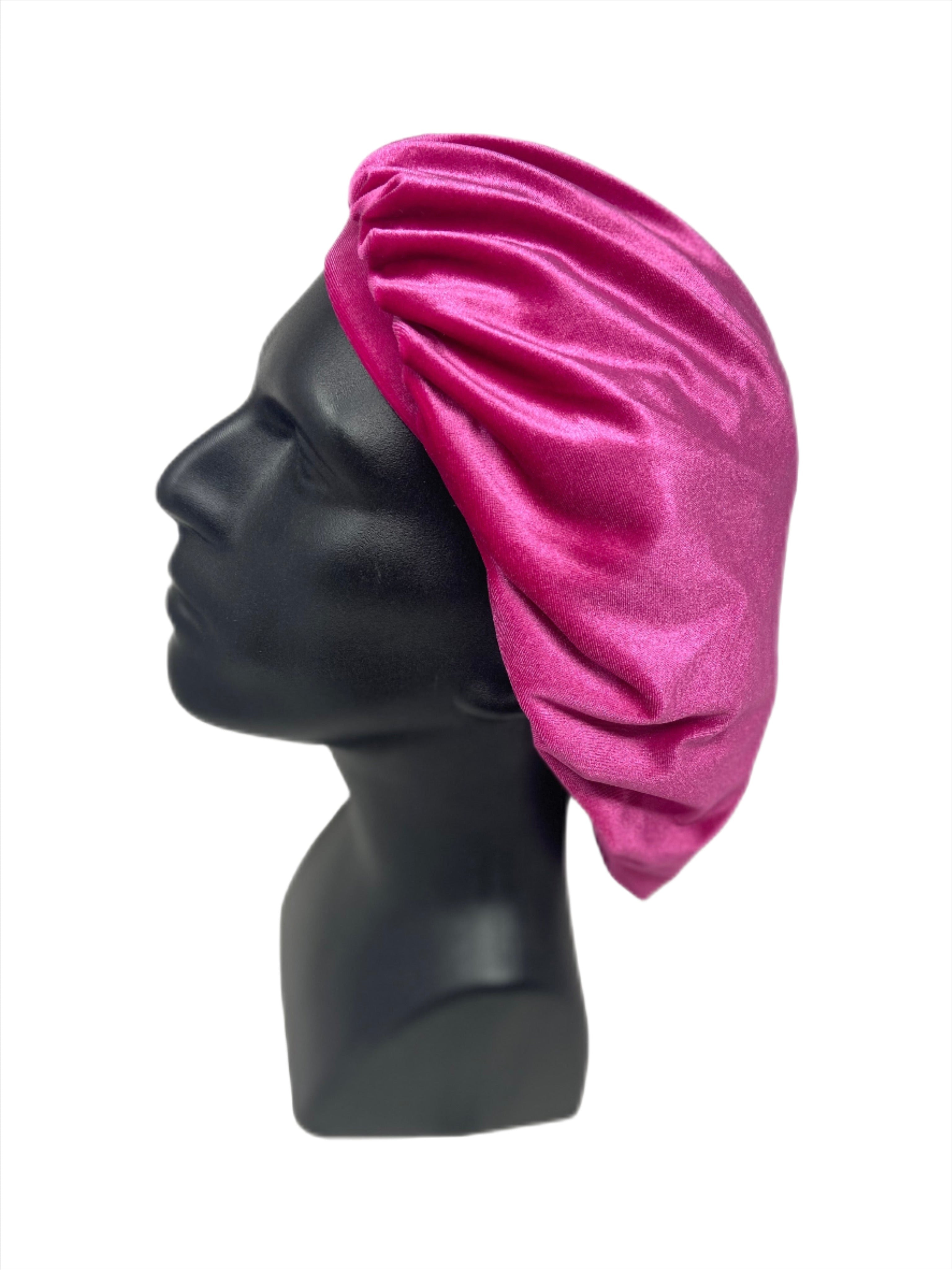 Hot Pink Velvet Bonnet - Double R Rags