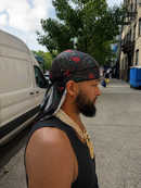 Crimson Cloud Paisley Silk Durag