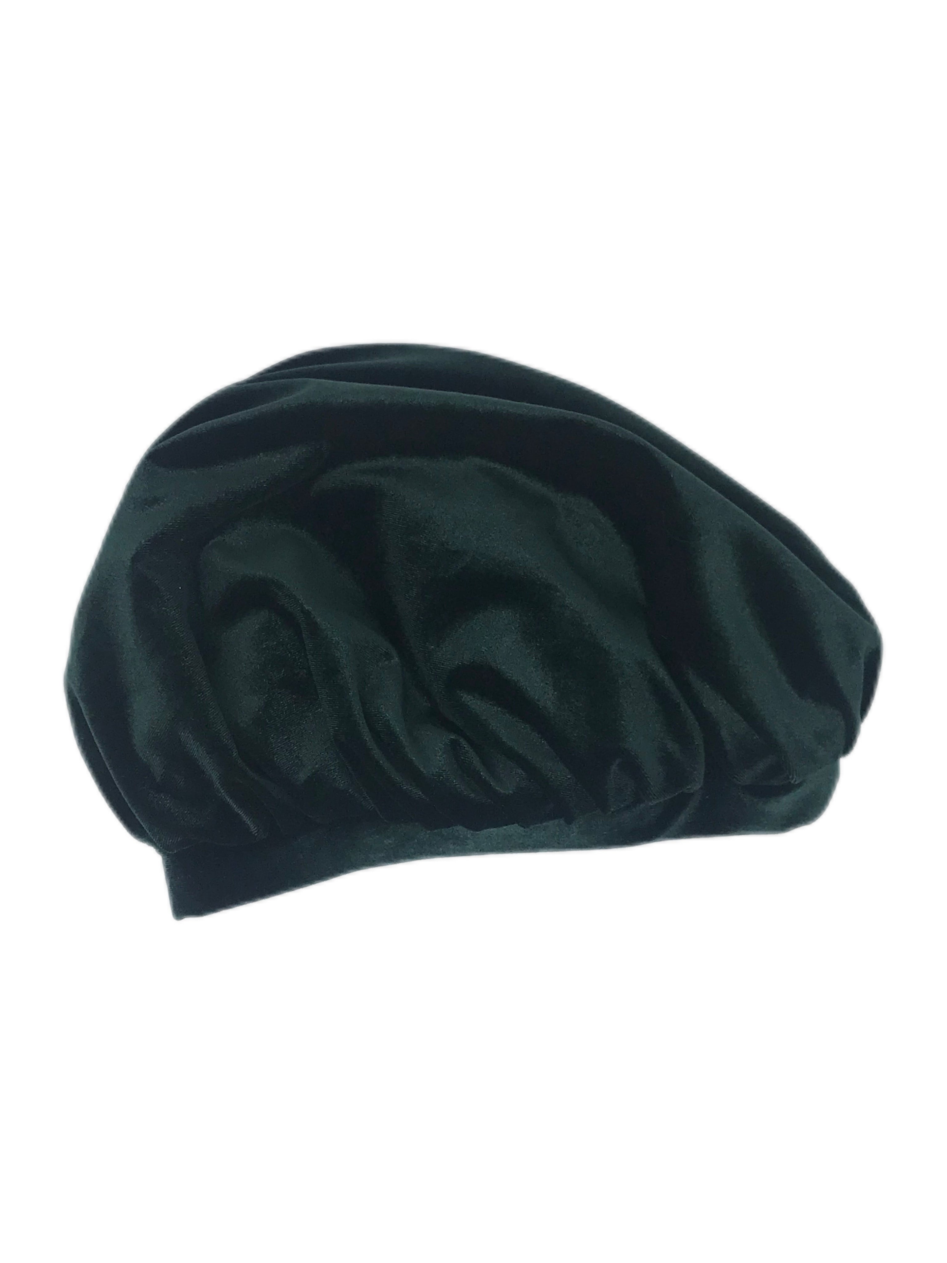 Dark Green Velvet Bonnet - Double R Rags