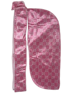 Pink GG Designer Velvet Durag - Double R Rags