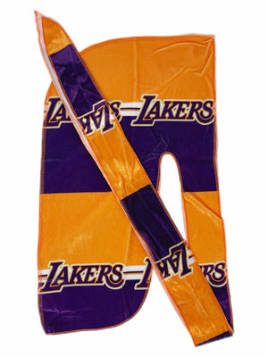 L.A. Lakers Velvet Durag - Double R Rags
