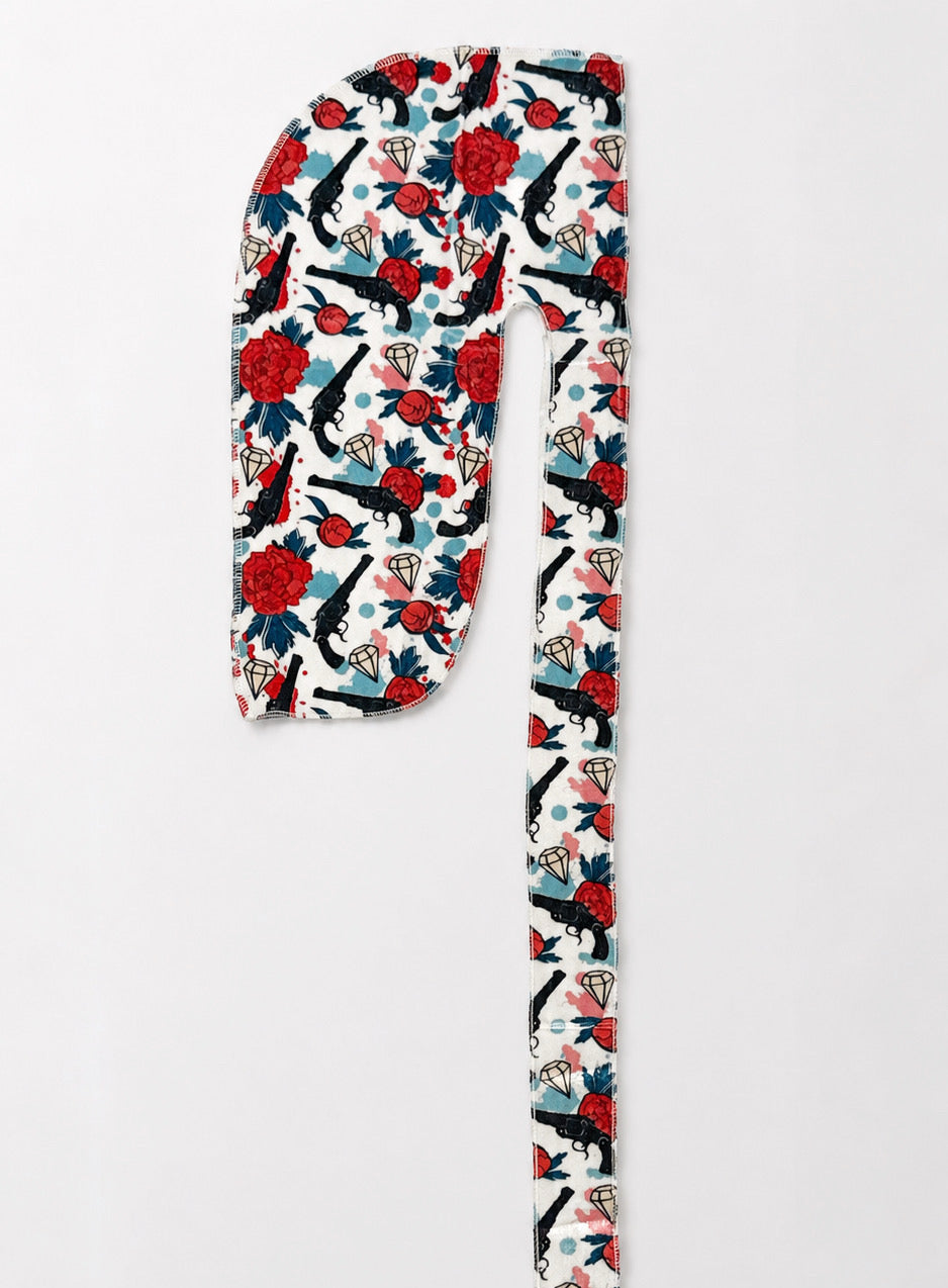 “Gunz and Roses” Velvet Durag
