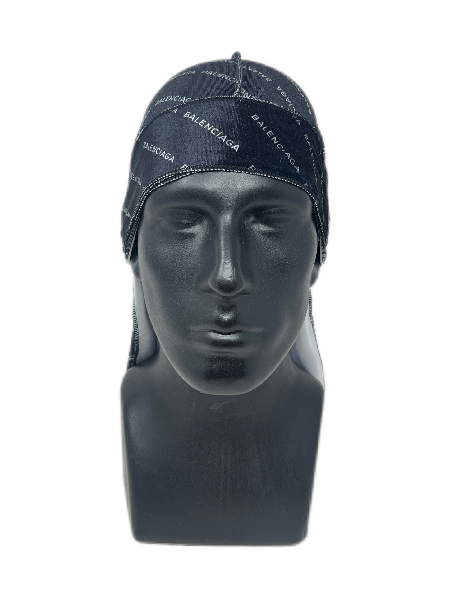 Black Balency Designer Velvet Durag