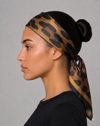 Animal Print Satin Head Scarf